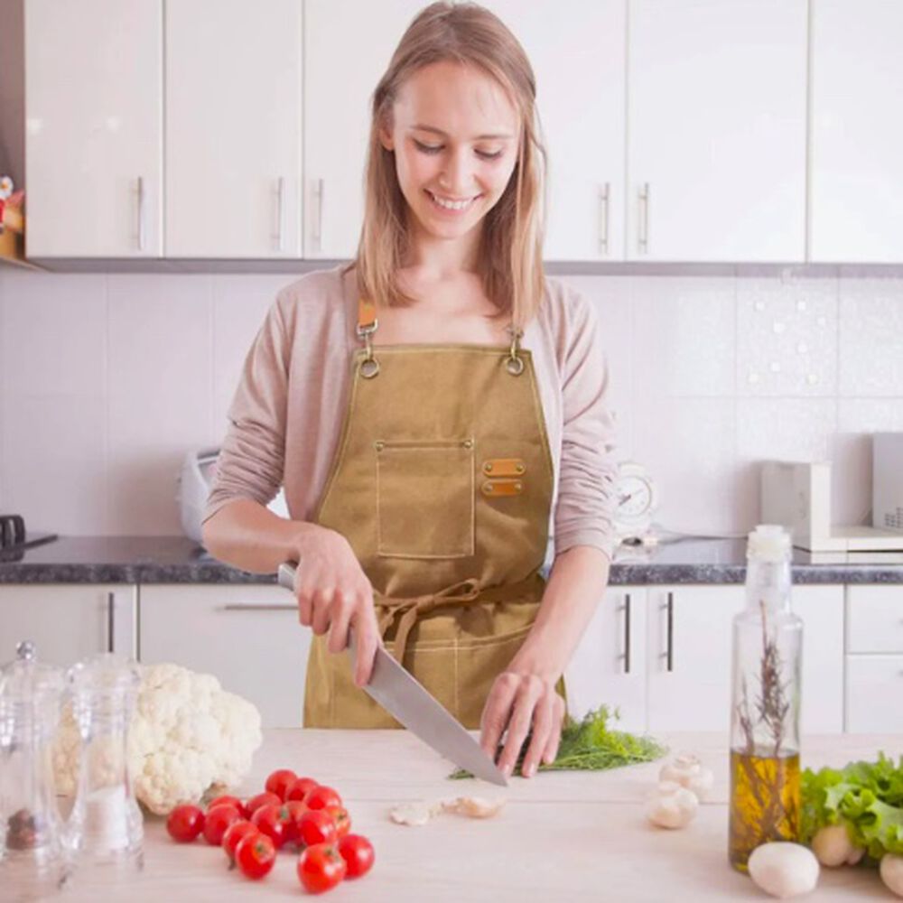 Pechera Delantal Barbacoa Marron image number 2.0