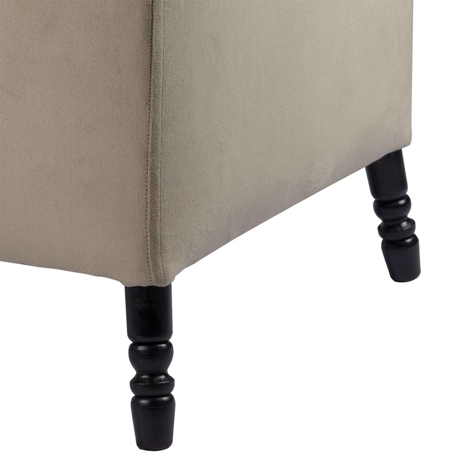 Pouf Alejandro Beige Felpa 54x54x44 Cm M&aacute;xima Design image number 4.0