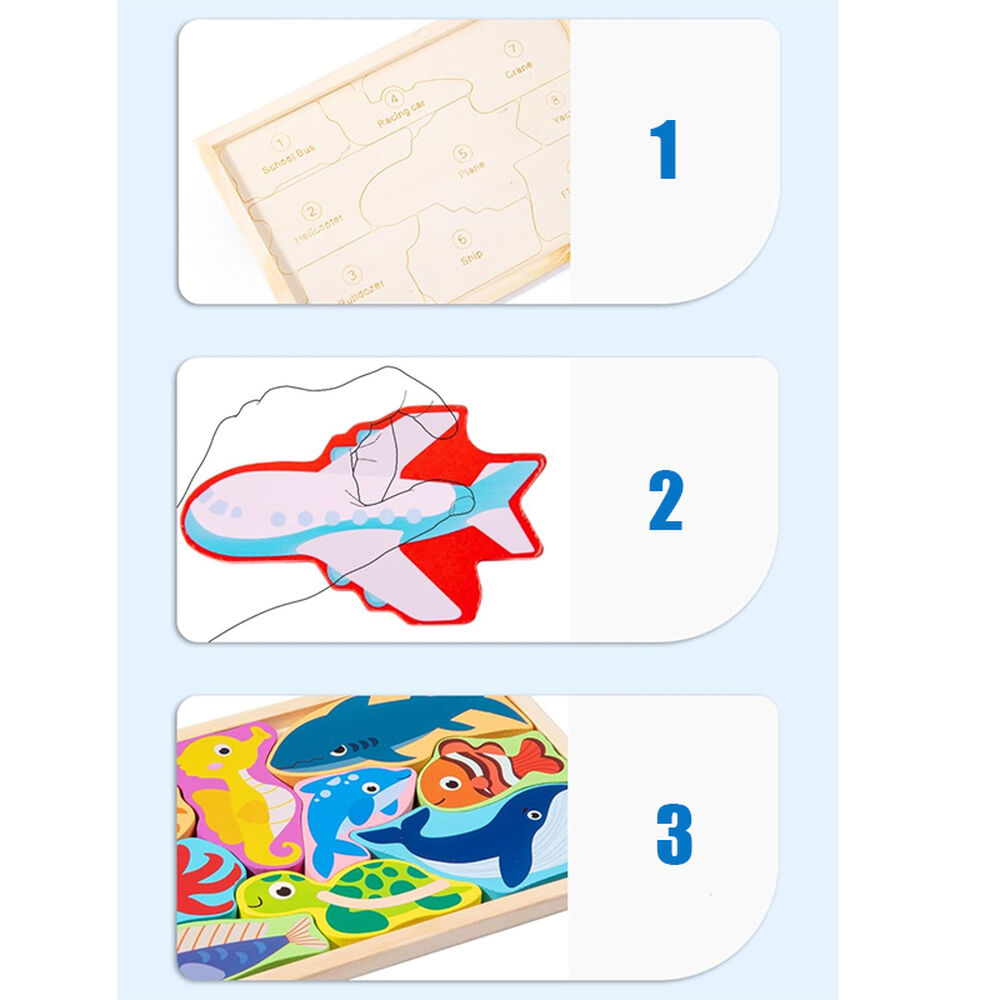 Rompecabeza Puzzle Encaje De Madera Juguete Didactico Ni&ntilde;os image number 2.0