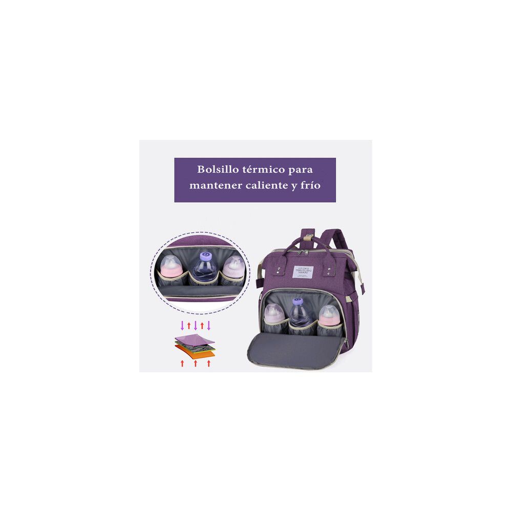 Mochila Maternal 3 En 1 Con Cunita Lubabycas Gris image number 4.0