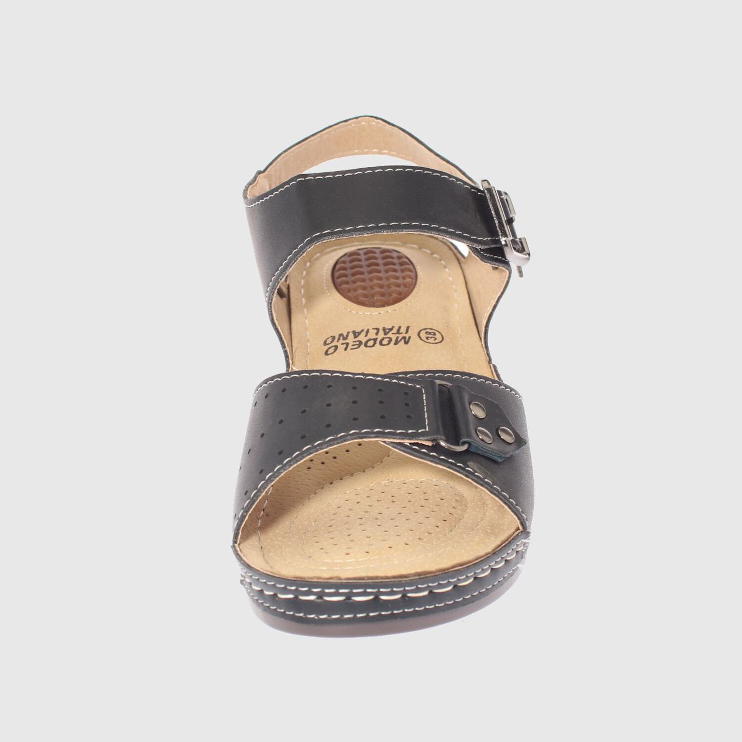 Sandalia Confort Negro Modelo Italiano Art. 5ask73337black image number 2.0