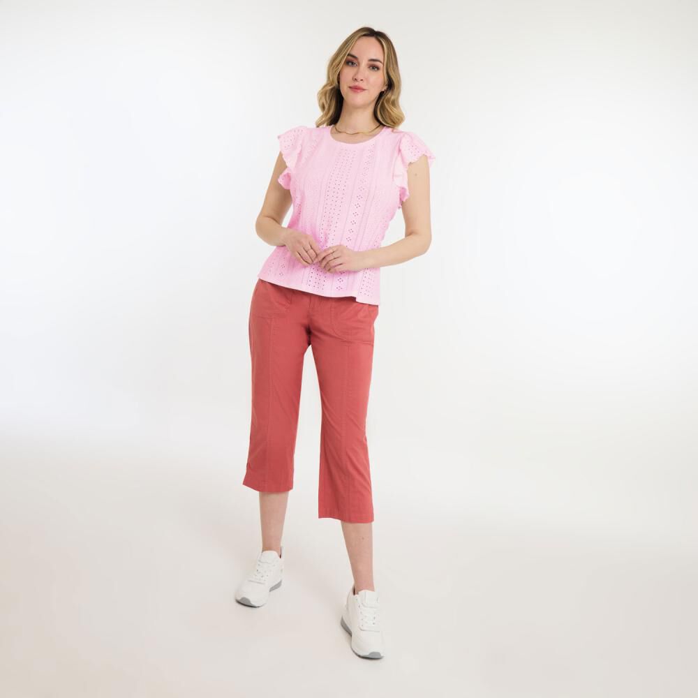 Polera Brodery Manga Corta Cuello Redondo Mujer Geeps image number 1.0