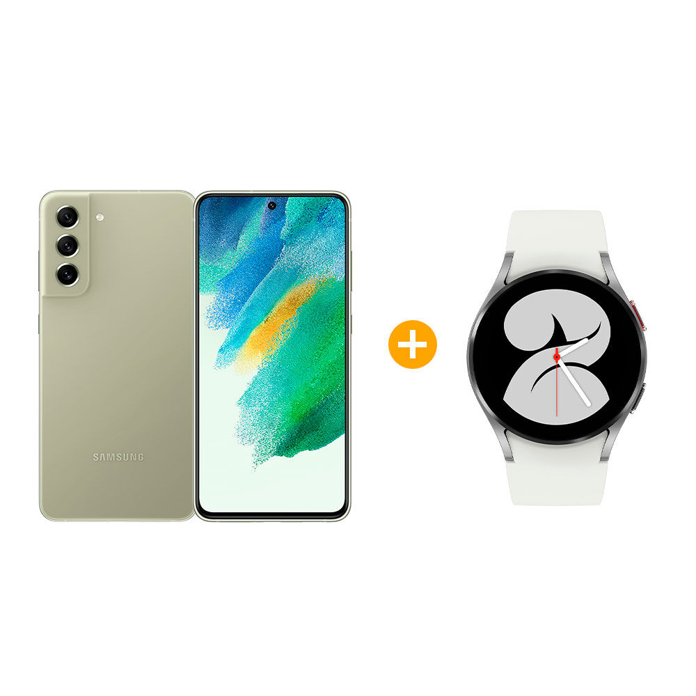 Smartphone Samsung Galaxy S21 FE 256GB LIGHT GREEN + Galaxy Watch4 40 mm Silver image number 0.0