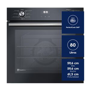 Horno Empotrable El&eacute;ctrico Electrolux 80 Litros Con Convecci&oacute;n, Perfectcook360 Y Negro (oe8eh)