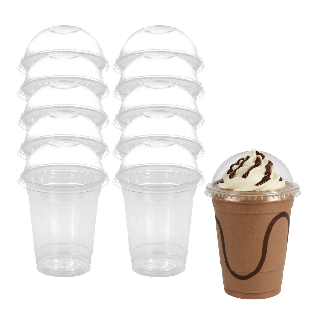 Set 40 Vasos Frappe 16oz Tapa Domo 470ml Plastico Pet image number 0.0