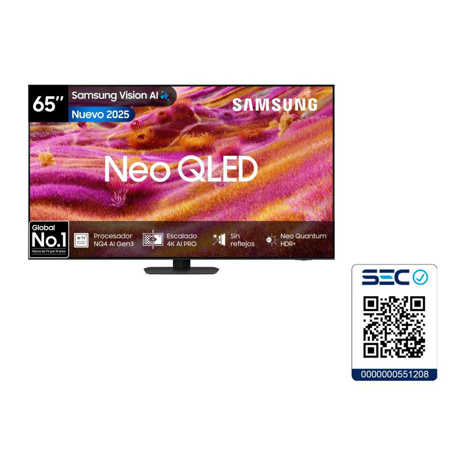 Neo Qled Mini Led 65" Samsung  QN90F Vision AI / Ultra HD 4K / Smart TV 2025 image number 8.0