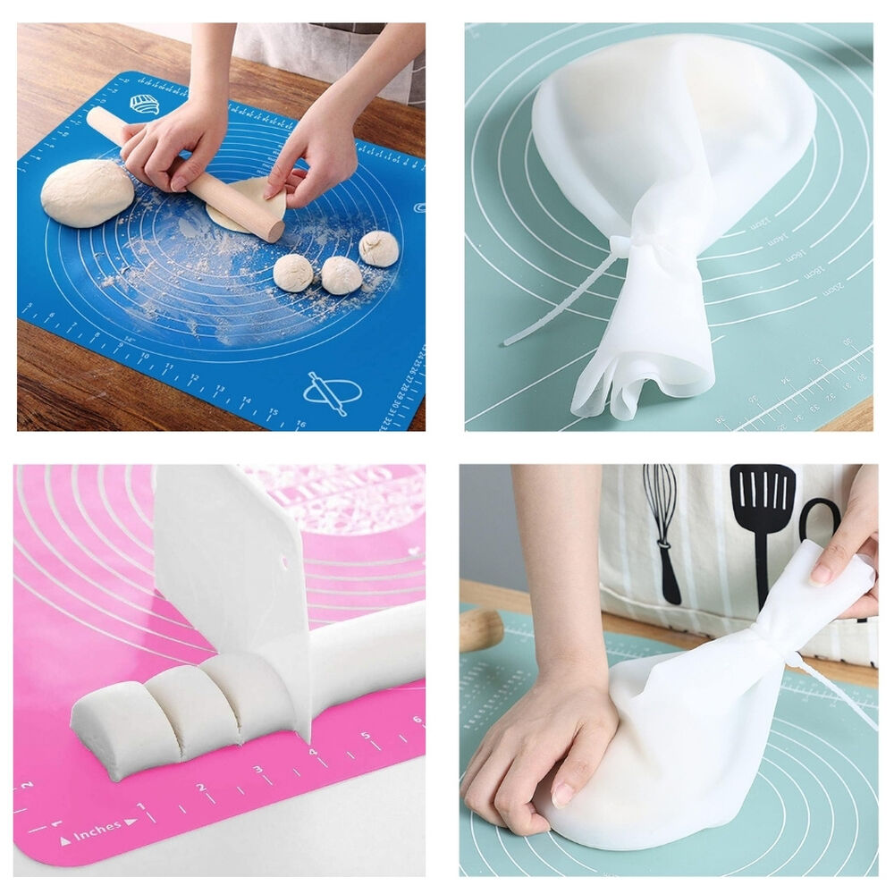 Set Para Amasar Tabla Más Bolsa De Silicona Utensilios Cocina image number 4.0