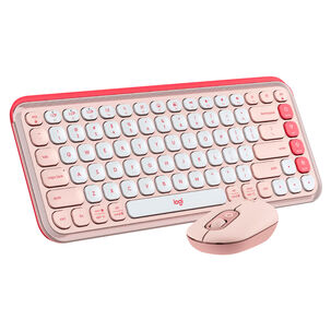 Kit Teclado Y Mouse Inalámbricos Logitech Pop Icon Rosa