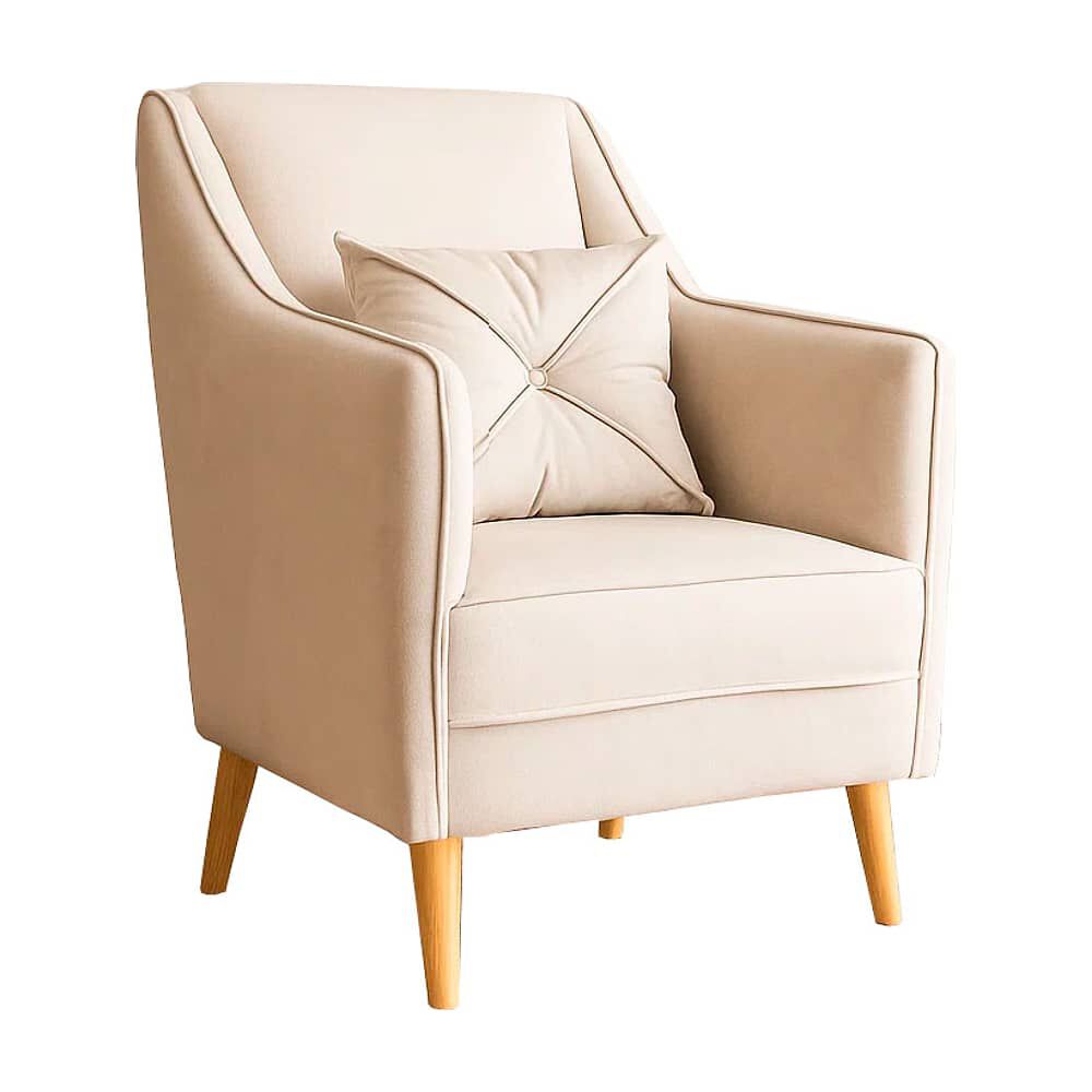 Poltrona Aria Felpa Beige image number 1.0