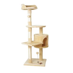 Rascador Para Gatos 1,15 Metros De Altura Beige