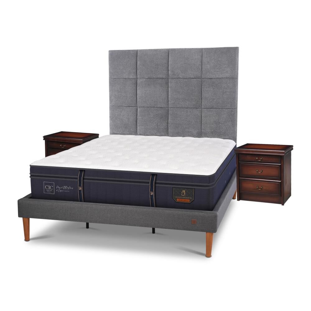 Cama Europea Cic Grand Premium / King / Base Normal + Set De Maderas image number 8.0