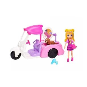 Juguete Auto Ba&ntilde;o Perritos Infantil Rosado Polly Pocket