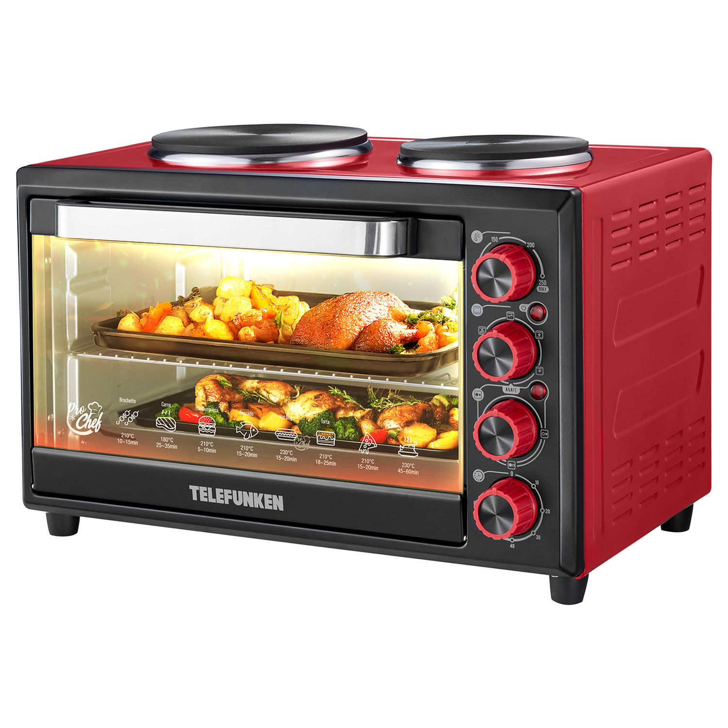 Horno El&eacute;ctrico 40lts Telefunken Tf E552c image number 0.0