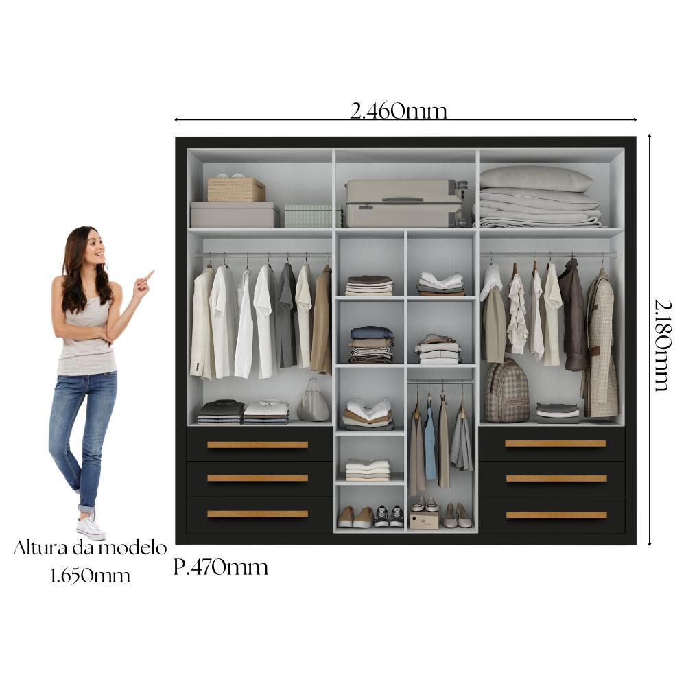 Cl&oacute;set Di Poretti Design Closet Venetto / 6 Puertas / 6 Cajones image number 3.0