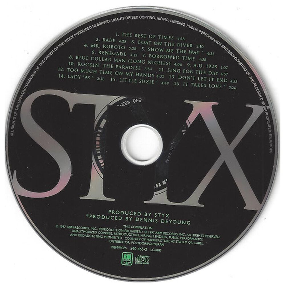 Styx - Best Of Times: The Best Of | Cd image number 2.0