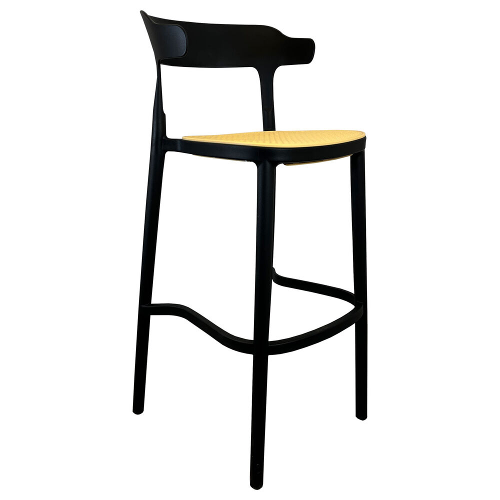 Taburete Bar Bistro Negra Asiento Beige image number 3.0