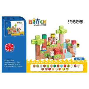 Juguete Bloques Magneticos 84pcs Escenas Infantil