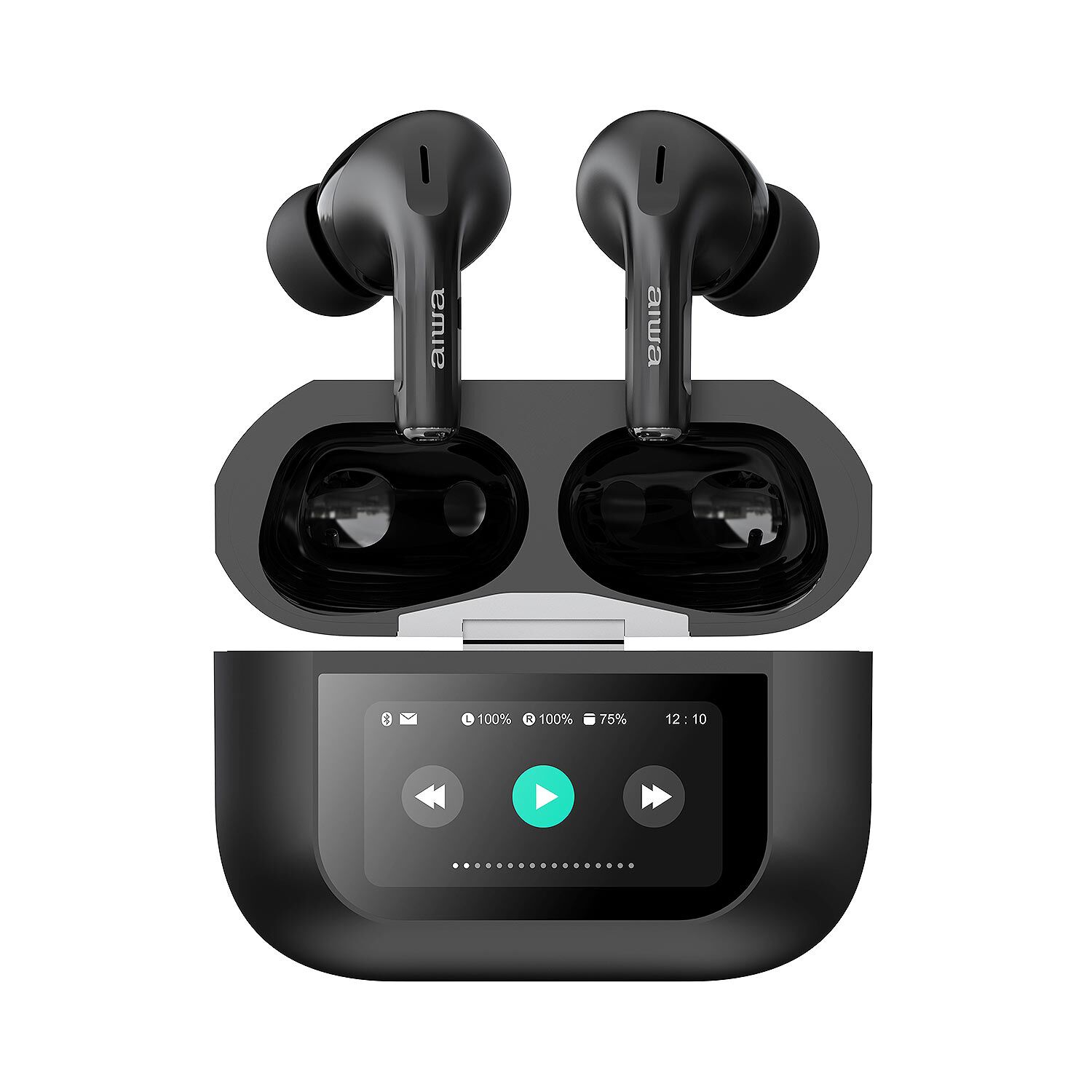 Aud&iacute;fonos Aiwa In Ear Pantalla T&aacute;ctil Bluetooth Aw-twsgprob image number 1.0
