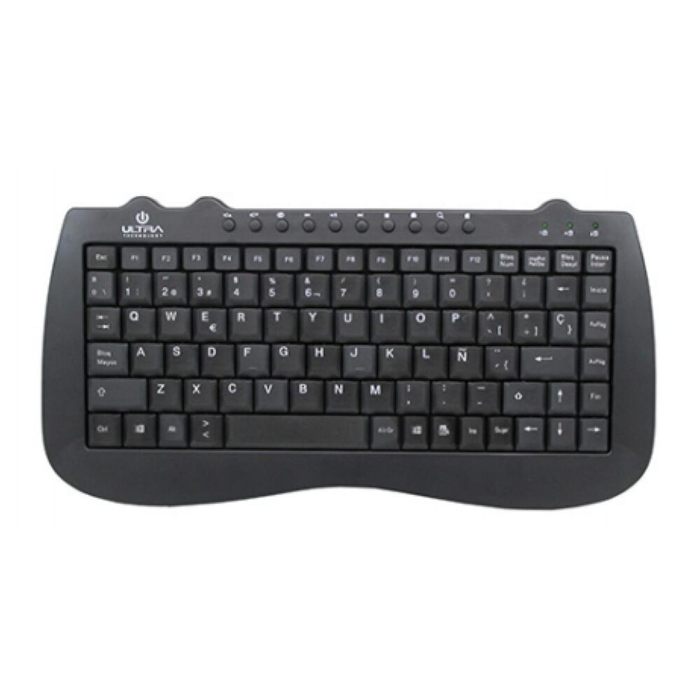 Mini Teclado Alambrico Usb Slim Teclas Silenciosas Negro image number 0.0