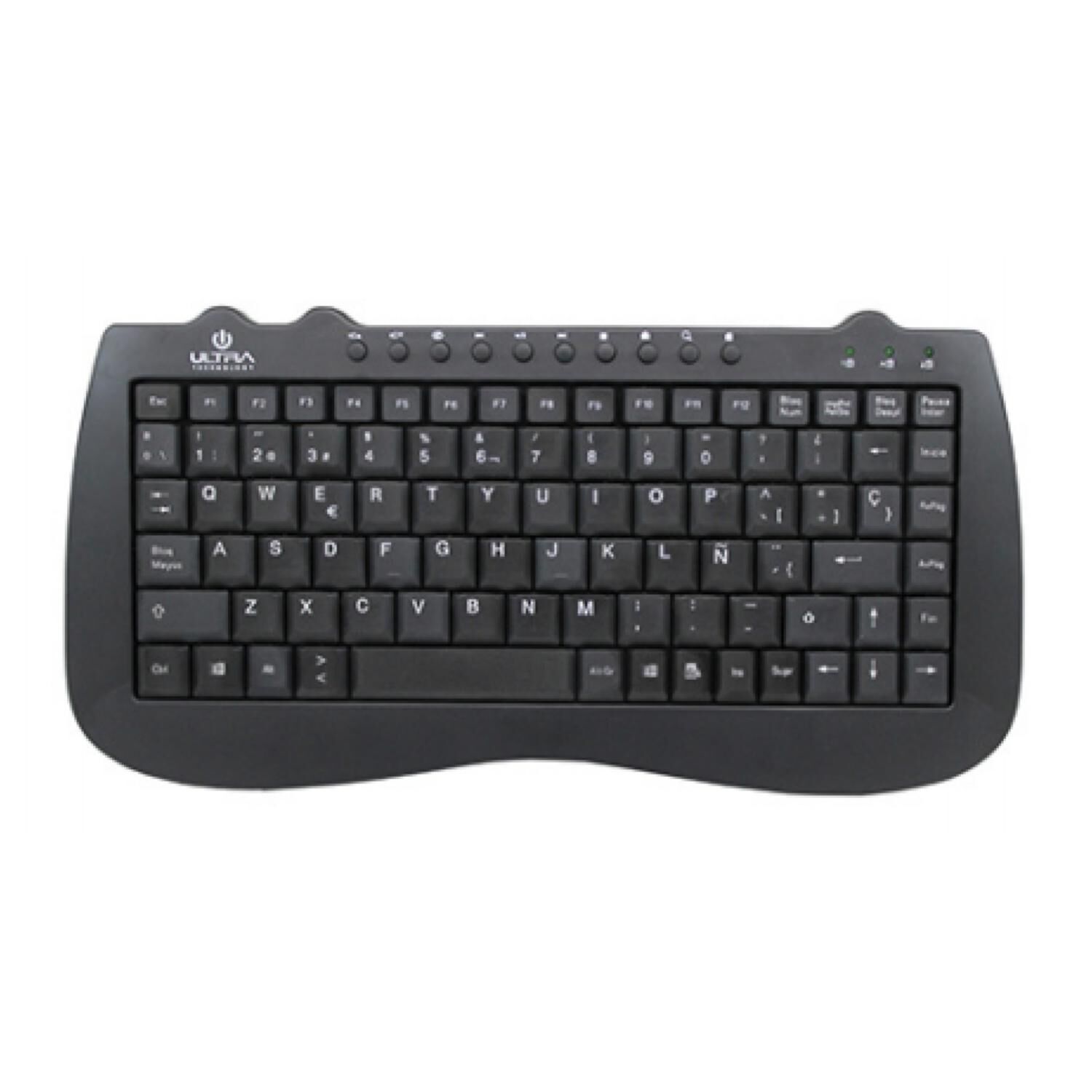 Mini Teclado Alambrico Usb Slim Teclas Silenciosas Negro image number 0.0