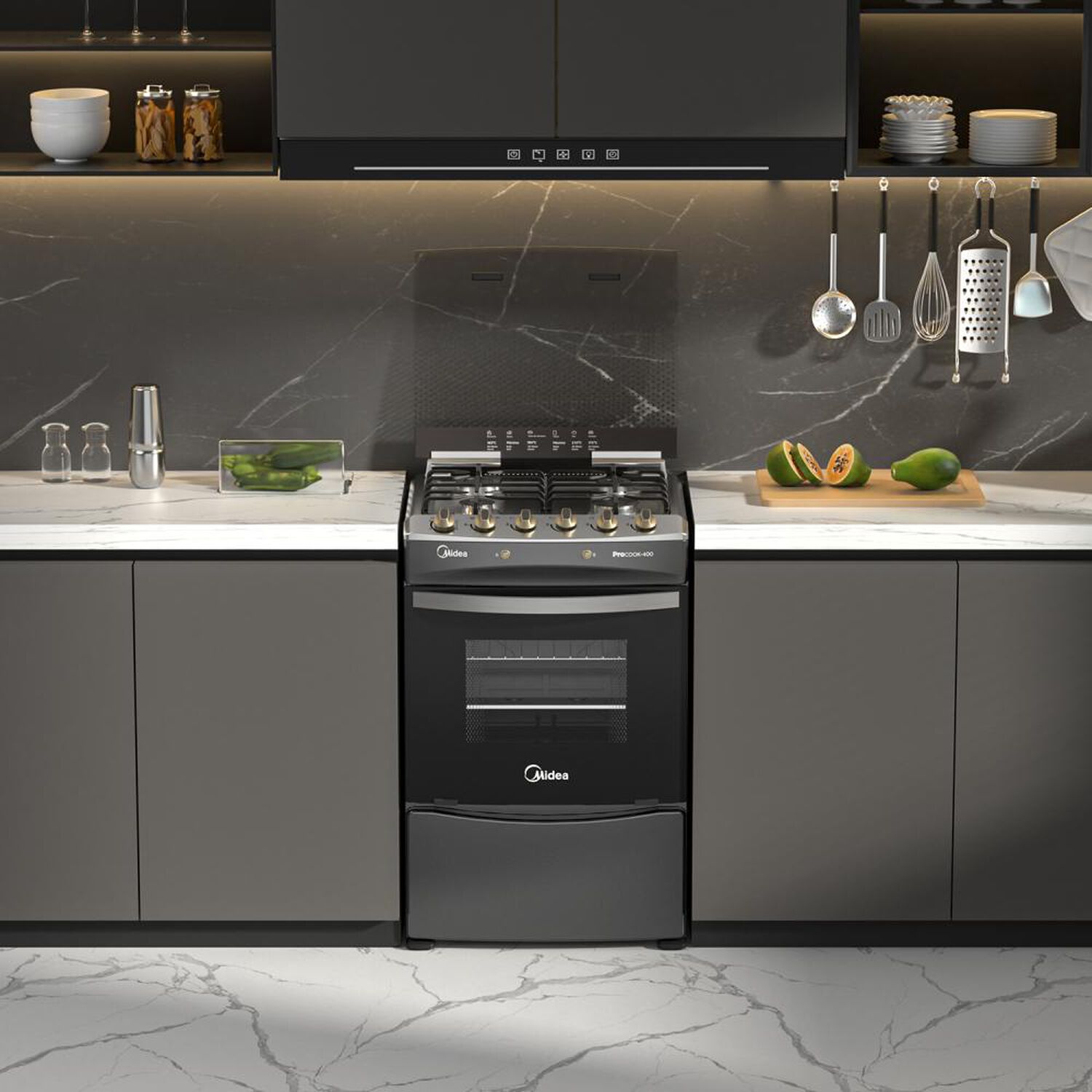 Cocina A Gas Midea MCG-4QPI24NSCG / 4 Quemadores image number 6.0