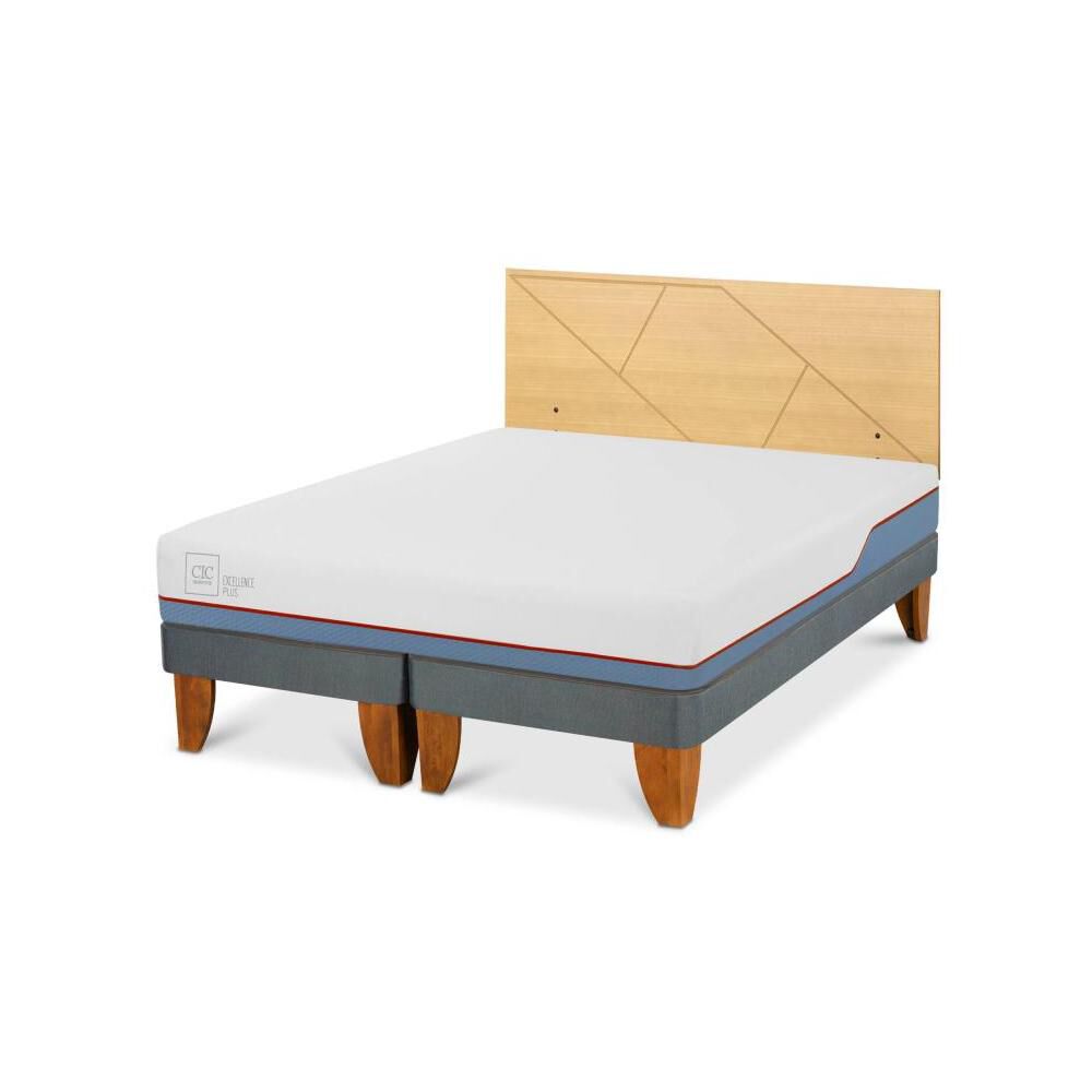 Cama Europea Cic Excellence Plus / 2 Plazas / Base Dividida + Respaldo image number 1.0