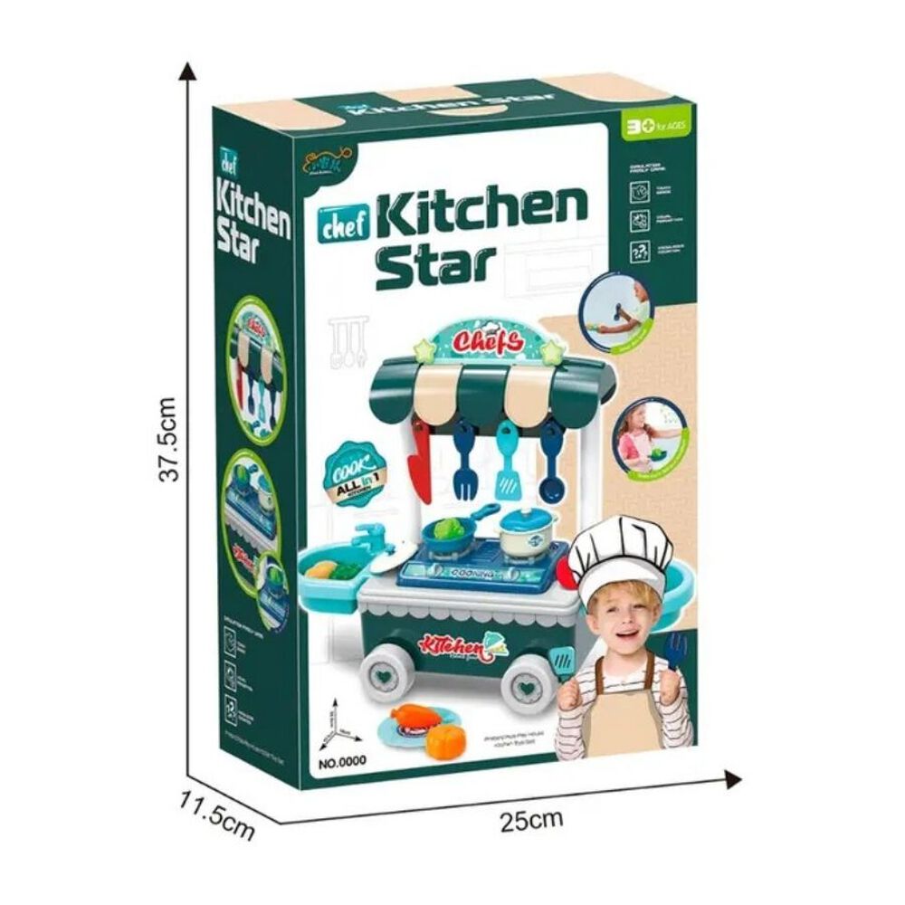 Set Juego Carrito De Cocina Kitchen Star 24pcs image number 2.0