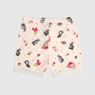 Short Beige Con Encaje Algod&oacute;n Peruano