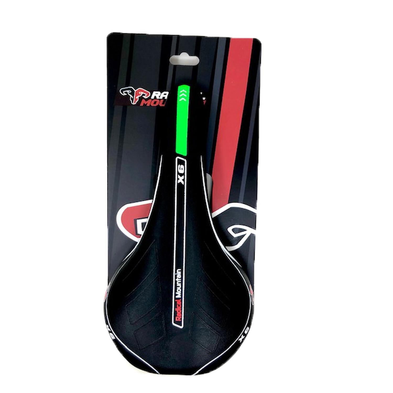 Asiento Mtb Negro/verde Radical Mountain image number 3.0