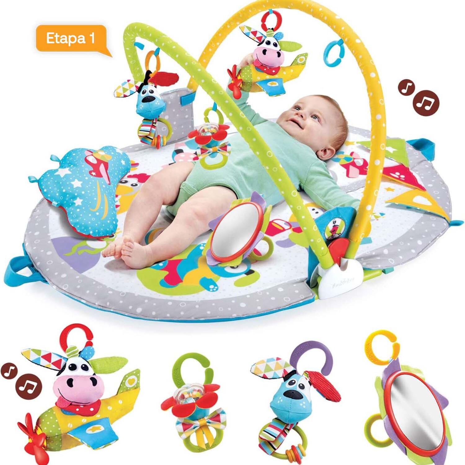 Gimnasio Interactivo Beb&eacute;s Gymotion Lay To Sit-up Play Yookidoo image number 1.0