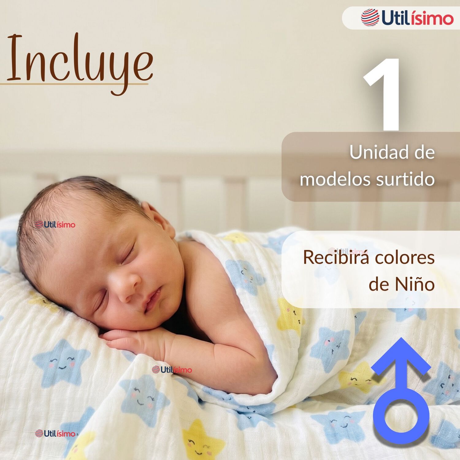 Manta Muselina 70x 70 Cm Beb&eacute; Ni&ntilde;o Multiuso 100% Algod&oacute;n Colores Surtidos image number 1.0