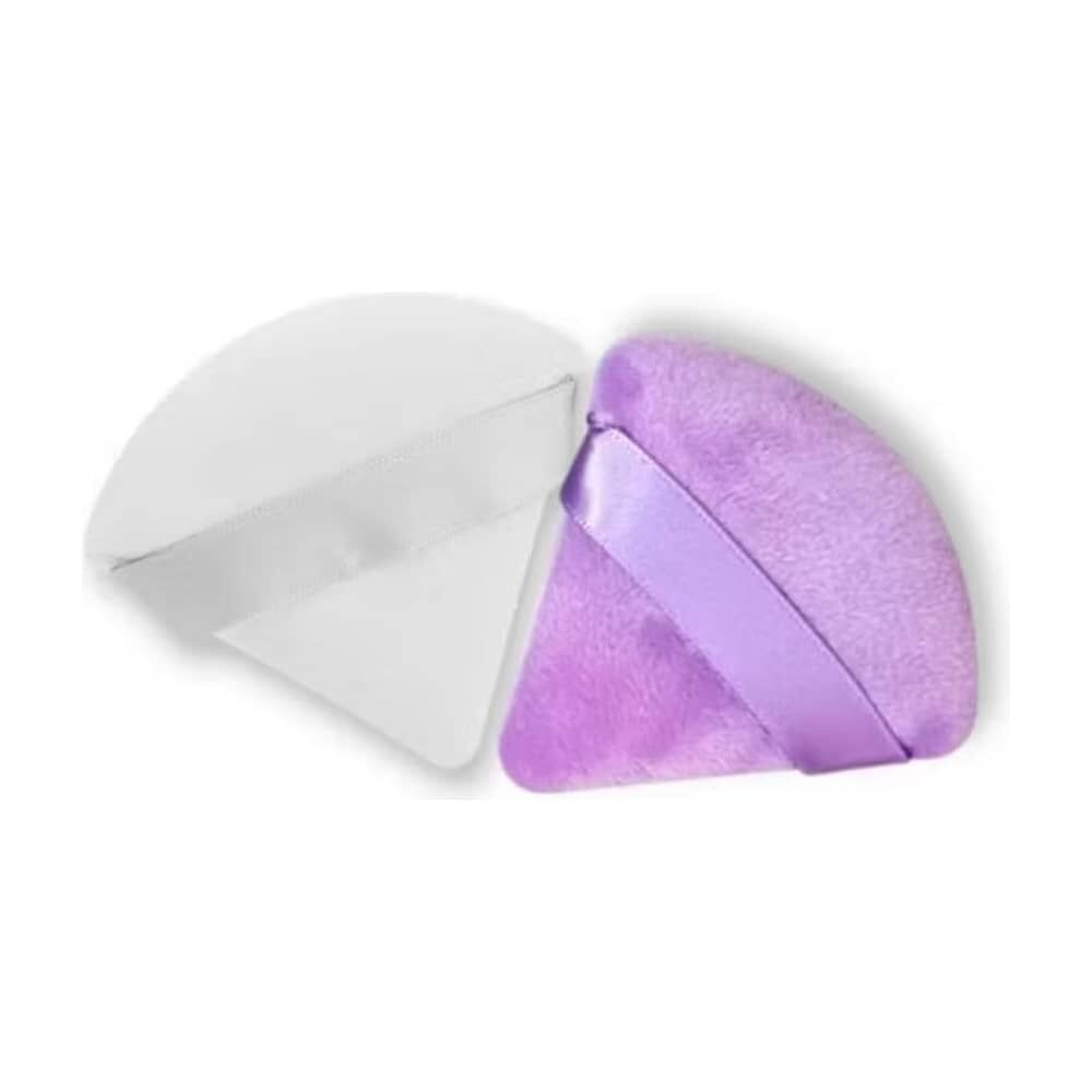 Mini Esponjas De Terciopelo Triangular Para Maquillaje Blanco Y Morado image number 0.0