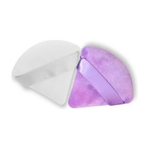 Mini Esponjas De Terciopelo Triangular Para Maquillaje Blanco Y Morado