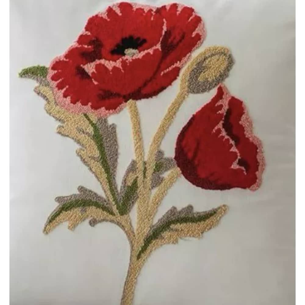 Funda Bordada Para Cojin 45x45cm Cierre Oculto Algodon image number 2.0