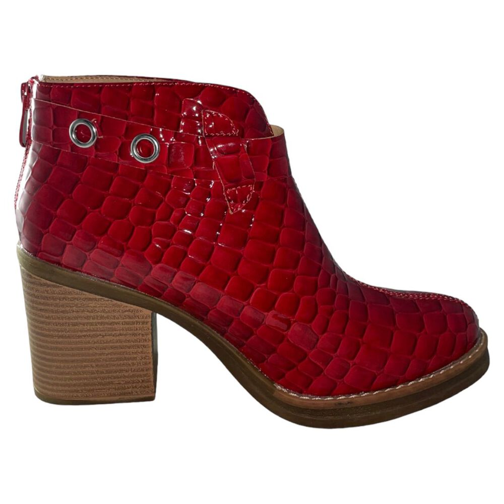 Botin Rojo Croco Correa image number 2.0
