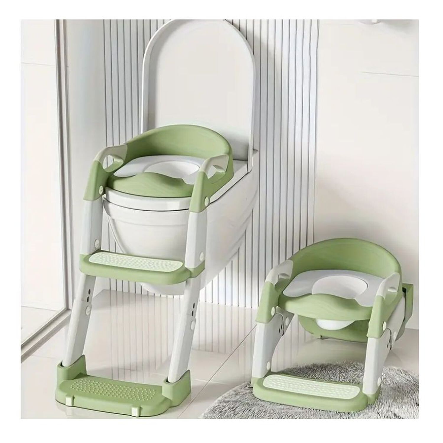 Asiento De Ba&ntilde;o Plegable Multifuncional 3en1 Infantil Verde image number 2.0