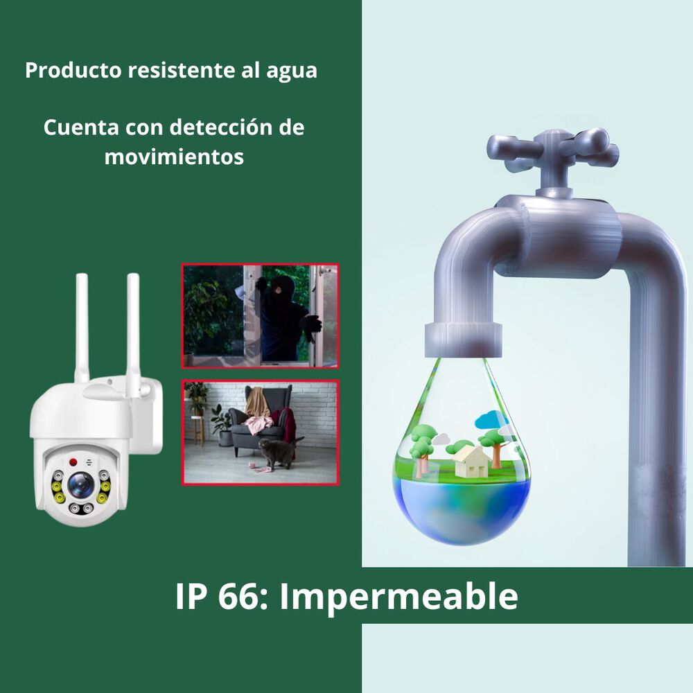 Camara Ptz Seguridad Smart Hd Wi-fi 360 Exterior Interior image number 2.0