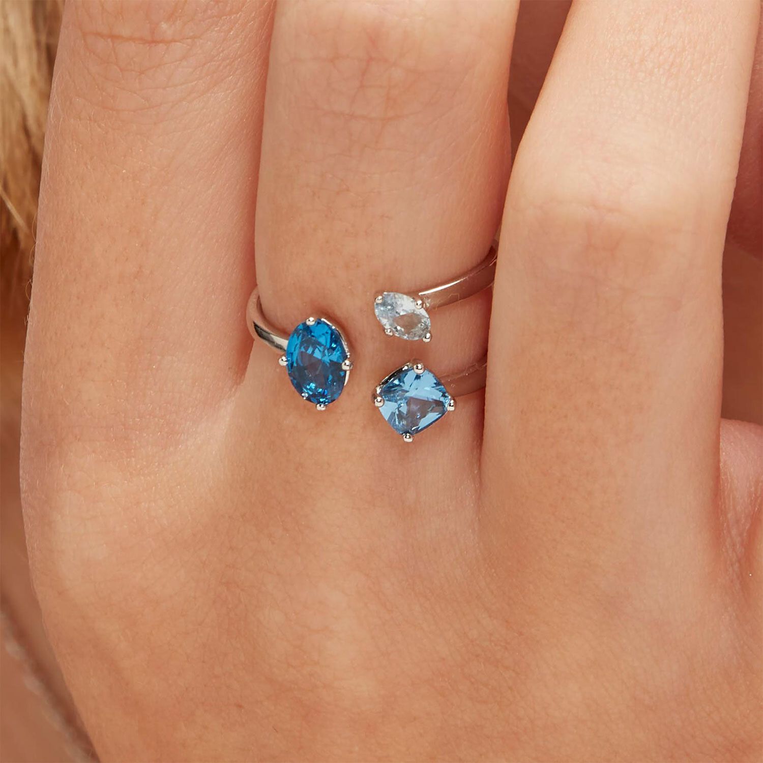 Anillo Brosway Ffb10b Azul Mujer image number 1.0