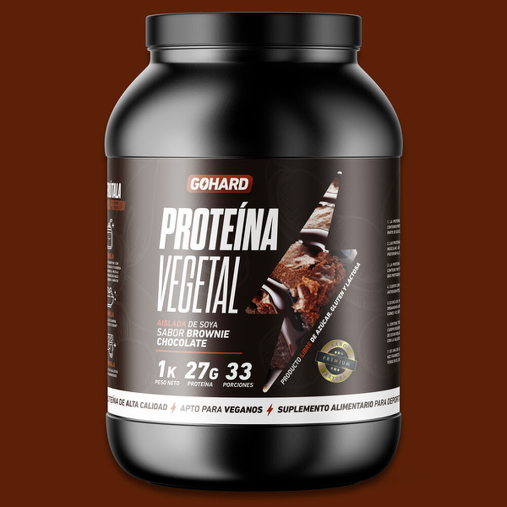 Proteína Vegetal Soya Gohard 1kg Sabor Brownie Chocolate image number 2.0