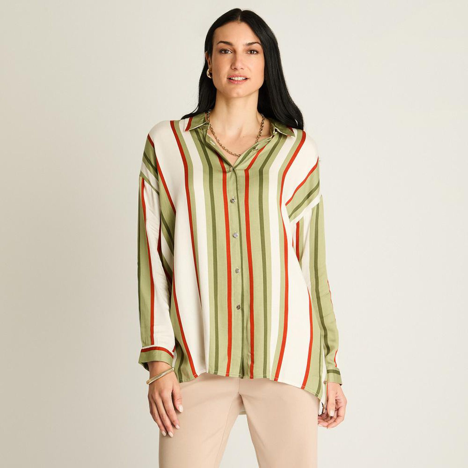 Polera Manga Larga Cuello Camisero Mujer Lorenzo Di Pontti image number 0.0
