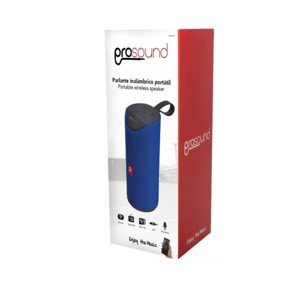 Parlante Inalámbrico Bluetooth Portátil Recargable Prosound Azul image number 1.0