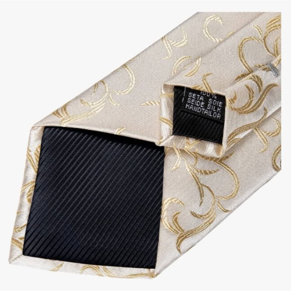 Corbatas Seda Hombres, Pa&ntilde;o Y Colleras Dorado image number 3.0