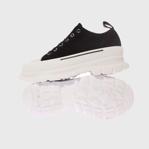 Zapatilla Lona Negro V&iacute;a Franca Art. 5by223black