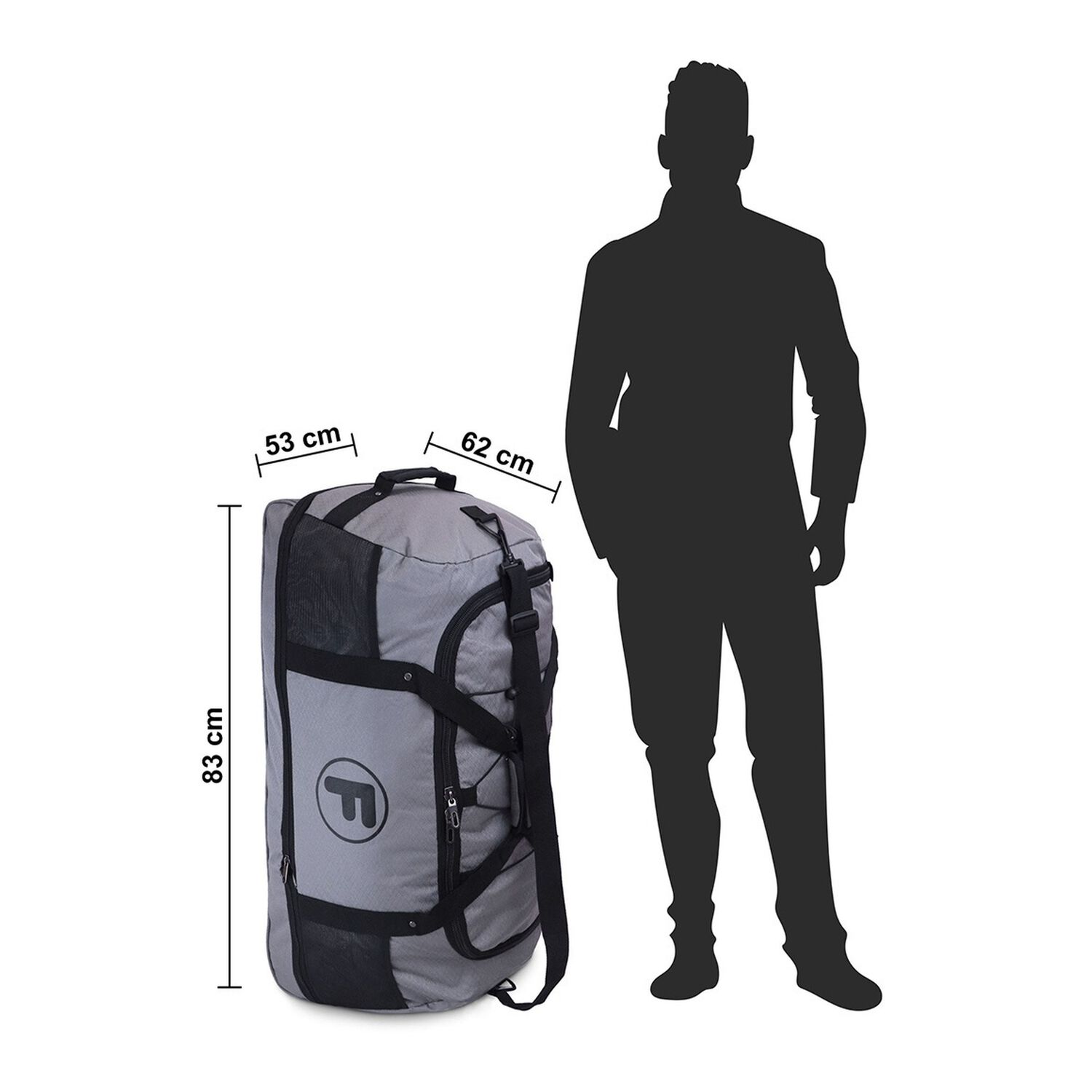 Bolso Goliat Enrollable Gris 130 Ltrs F image number 1.0
