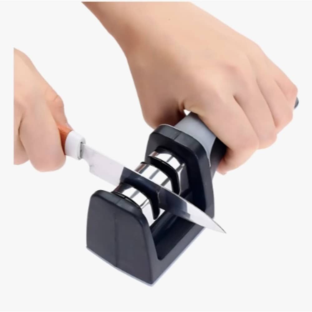 Afilador Cuchillo Tijera Cocina 2 Ranuras Acero Y Cer&aacute;mica image number 2.0