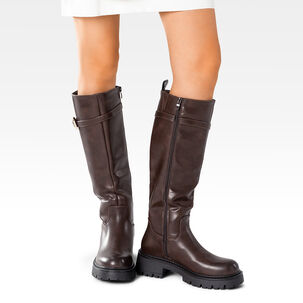 Bota Larga Mujer Eco Cuero Moda Antideslizante Weide Czy617