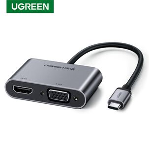 Convertidor Usb-c A Hdmi+vga+pd Gris Ugreen