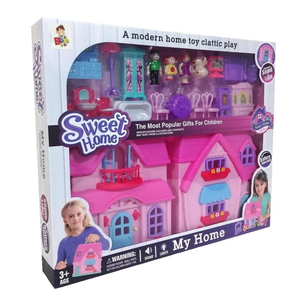 Juguete Casa De Mu&ntilde;ecas Con Accesorios Luz Sonido Infantil image number 7.0