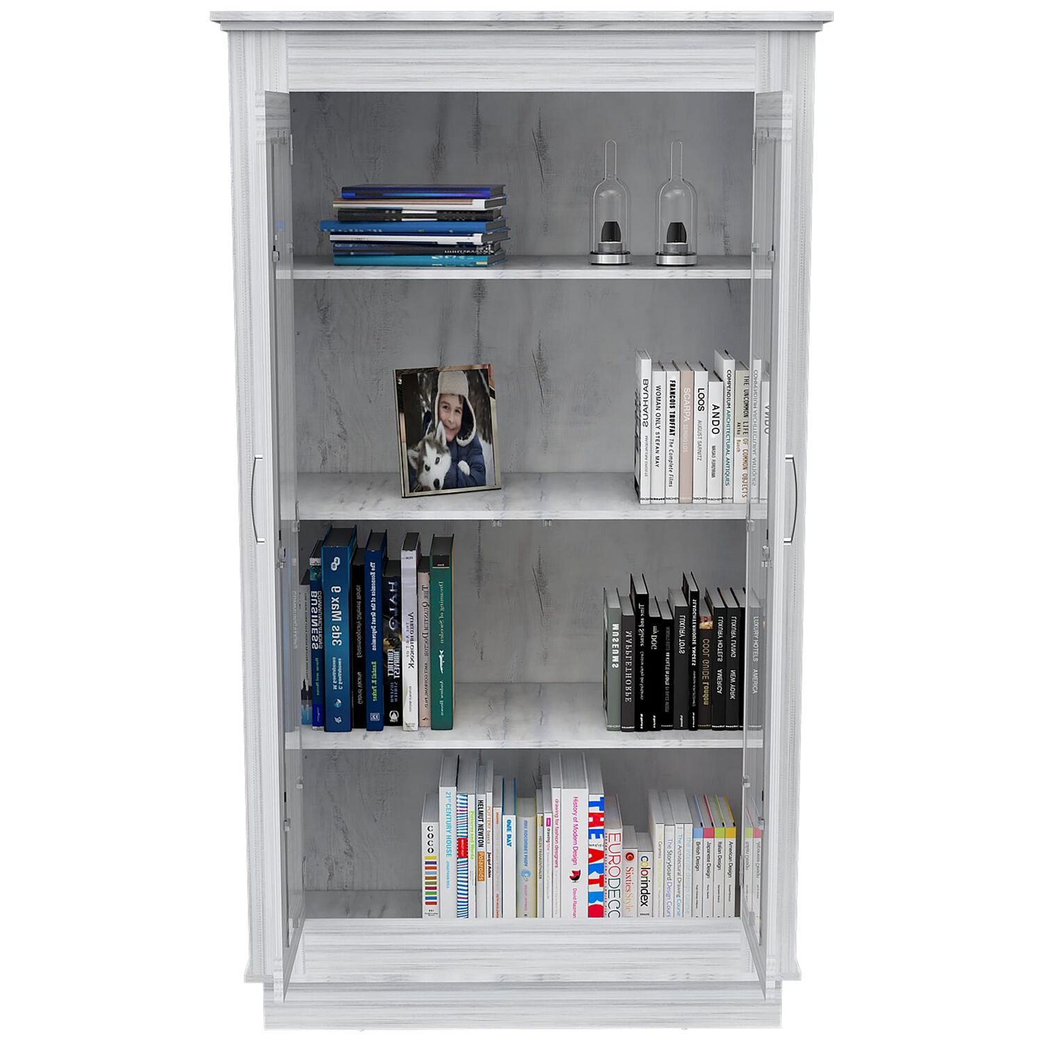 Vitrina 2 Puertas 3 Estantes Fm-005b Blanco image number 1.0