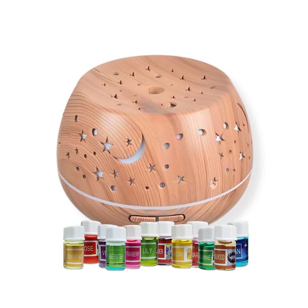 Pack Humidificador Luna Estrellas + 12 Esencias Aromaticas image number 0.0